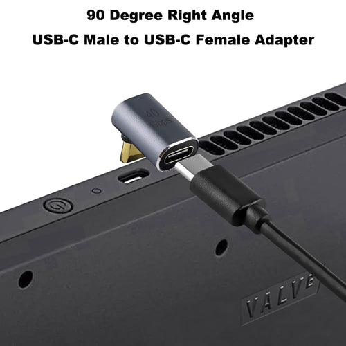 90 Degree USB-C Male to Female Adapte Right Angle 100W Type-C Adapter Extender for Steam Deck ROG Ally Switch Notebook Computers Tablet and Mobile Phones