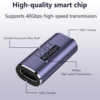 USB C Female to Female Adapter 100W Power Delivery 40Gbps USB c to c Female with 8K 60Hz Video Display Compatible for iPad MacBook Thunderbolt 4/3