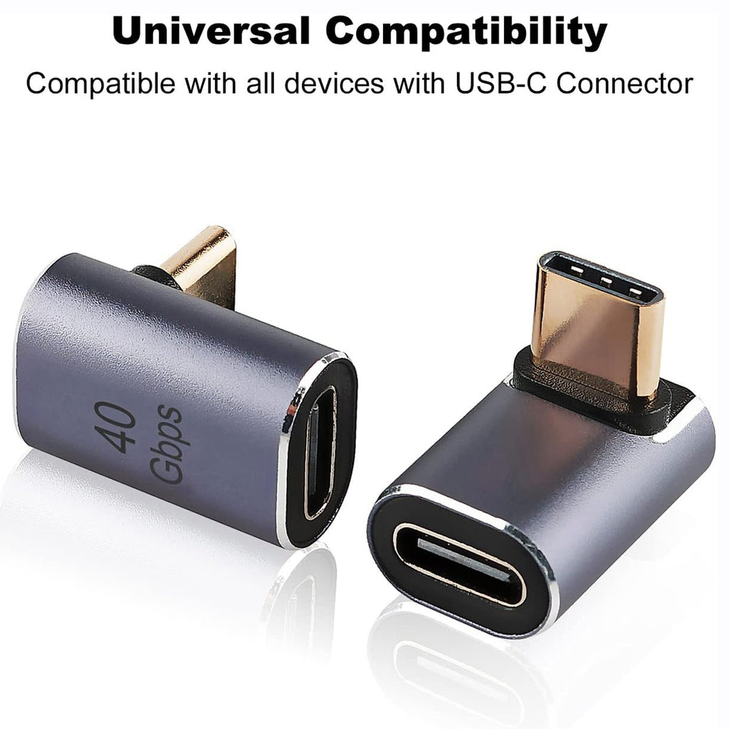 90 Degree USB-C Male to Female Adapte Right Angle 100W Type-C Adapter Extender for Steam Deck ROG Ally Switch Notebook Computers Tablet and Mobile Phones