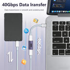 USB C Female to Female Adapter 100W Power Delivery 40Gbps USB c to c Female with 8K 60Hz Video Display Compatible for iPad MacBook Thunderbolt 4/3