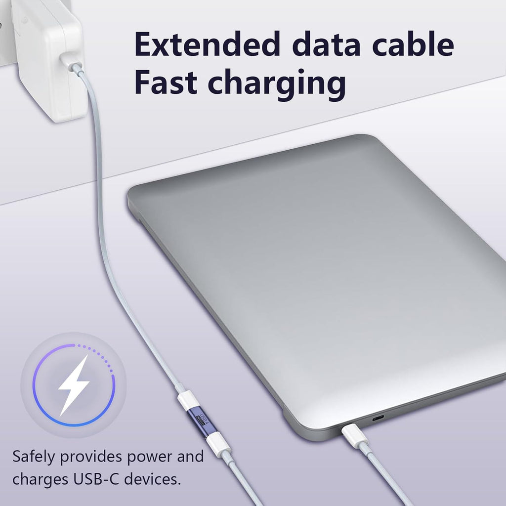 USB C Female to Female Adapter 100W Power Delivery 40Gbps USB c to c Female with 8K 60Hz Video Display Compatible for iPad MacBook Thunderbolt 4/3