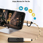 2 in 1 USB C and Micro USB to USB 3.0 OTG Adapter Cable Converter Compatible with Tablets Laptops Smartphones