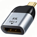 USB C to DisplayPort Adapter 8K 60Hz 4K 144Hz Type C to DP 1.4 Converter Male to Female for MacBook Pro iPad Pro Surface Dell Laptop Monitor Gaming PC