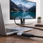 USB C to DisplayPort Adapter 8K 60Hz 4K 144Hz Type C to DP 1.4 Converter Male to Female for MacBook Pro iPad Pro Surface Dell Laptop Monitor Gaming PC