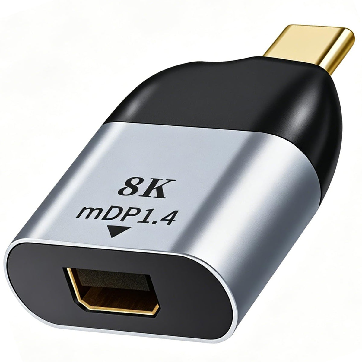 USB C to Mini DisplayPort Adapter 8K 60Hz 4K 144Hz Type C to Mini DP 1.4 Converter Male to Female for MacBook Pro iPad Pro Laptop Monitor Gaming PC
