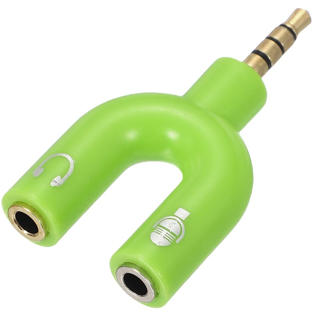 3.5mm Headphone Mic Splitter 4 Pole TRRS Male to Dual TRS Female Headset Microphone Audio Y Adapter for PC Laptop Phone