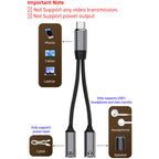 USB C Splitter 2 in 1 Dual USB C Adapter Cable 100W PD Fast Charging for USB C Headphone Flash Drive iPhone 16 15 iPad Samsung Galaxy Google Pixel