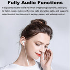 USB C to Lightning Audio Adapter Type C Male to Lightning Female Headphone Converter with DAC for iPhone 16 15 Pro Max iPad Mac Galaxy Wire Control Calls