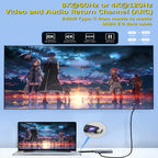 Short USB C to USB C Cable 5 Inch 80Gbps 240W PD FPC Flat Thunderbolt 5 4 USB4 8K 60Hz Video for iPhone 16 MacBook iPad External SSD Docking Station