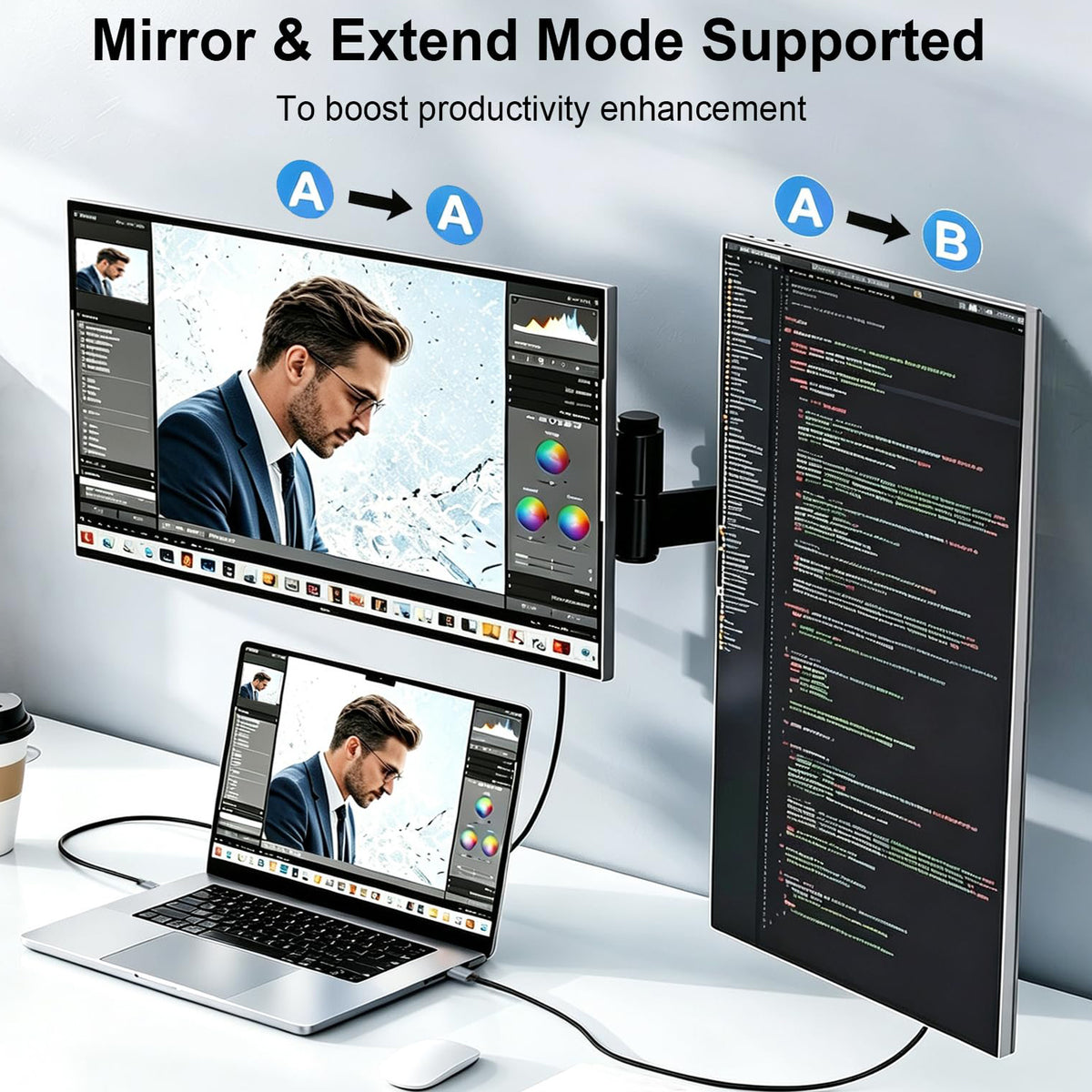 USB C to HDMI Cable 6.6ft 2M 4K 30Hz Type C to HDMI Braided Cord for iPhone 17 16 15 MacBook Pro Air iPad Galaxy S25 S24 Dell XPS Surface HDTV Monitor