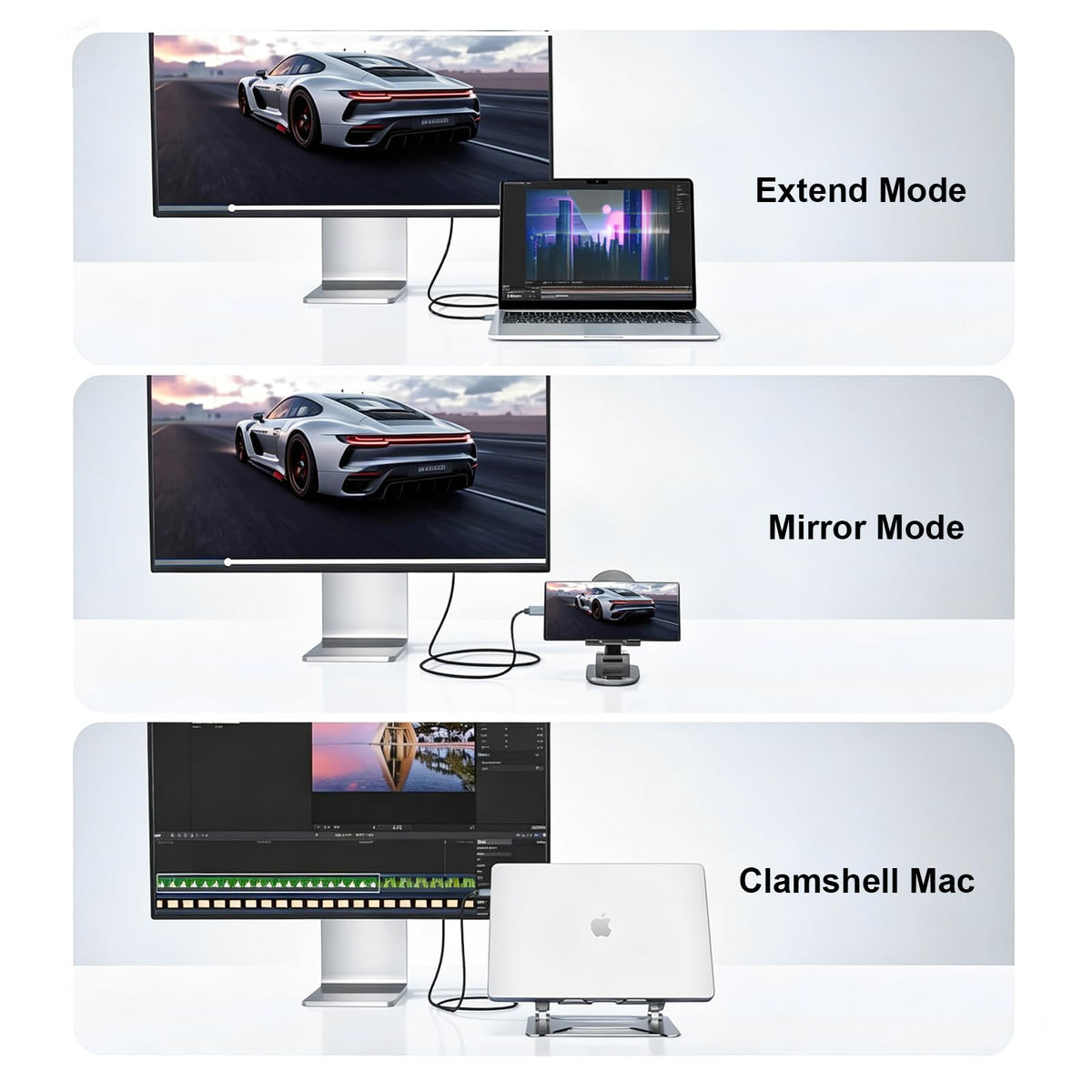 USB C to HDMI Cable 6.6ft 2M 4K 60Hz Type C to HDMI Braided Cord for iPhone 17 16 15 MacBook Pro Air iPad Galaxy S25 S24 Dell XPS Surface HDTV Monitor