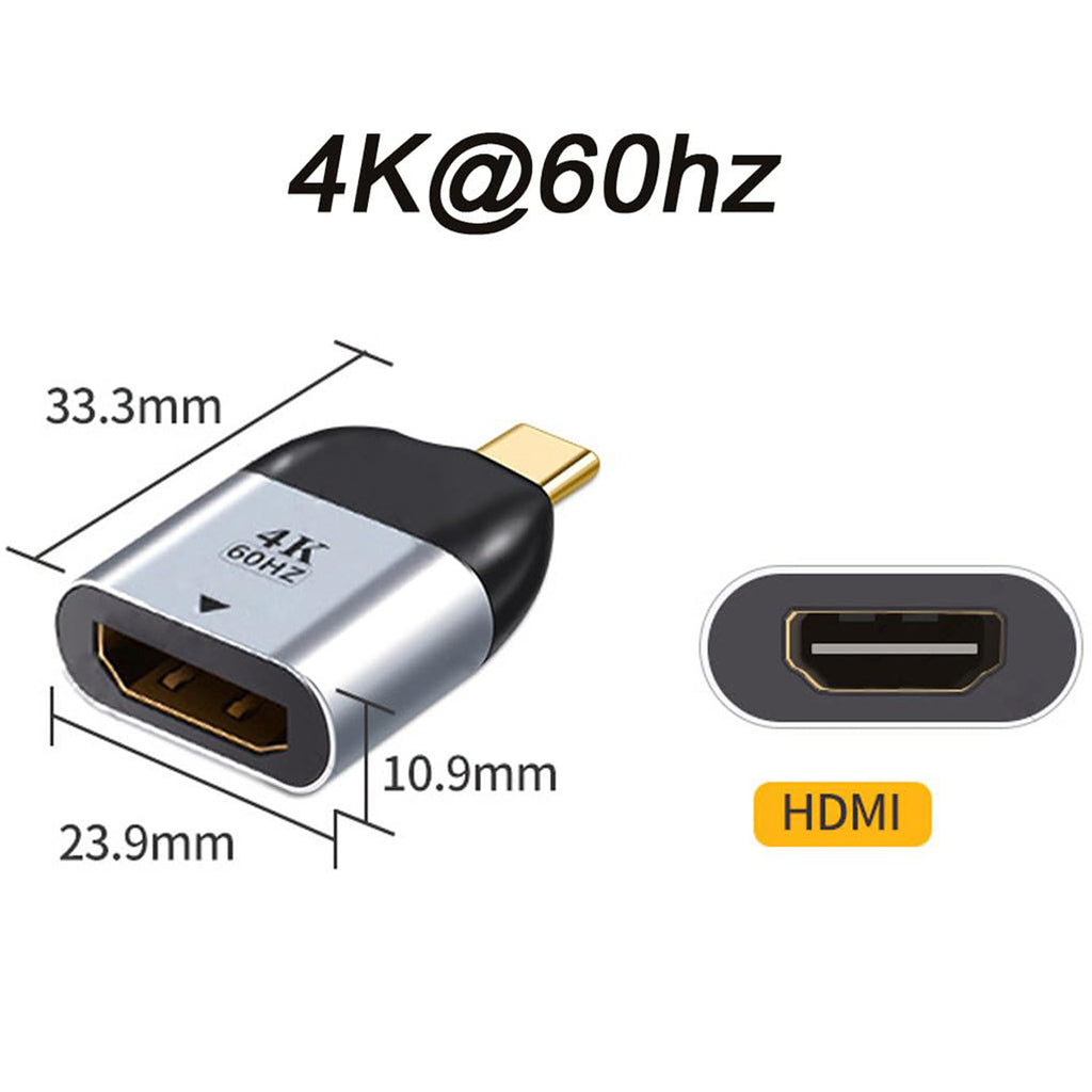 USB C to HDMI Adapter 4K 60Hz Direct Plug Type C Male to HDMI Female Converter for MacBook Pro Chromebook XPS Galaxy S10 S9 TV Monitor Projector