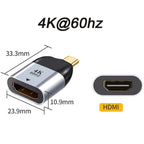 USB C to HDMI Adapter 4K 60Hz Direct Plug Type C Male to HDMI Female Converter for MacBook Pro Chromebook XPS Galaxy S10 S9 TV Monitor Projector