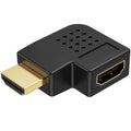 90 & 270 Degree Right Angle Adapter Compatible with HDMI, Male to Female L Shape Flat Extender for Wall TV, Roku, PS5, Fire Stick, Chromecast, Switch, Laptop, Xbox, PC