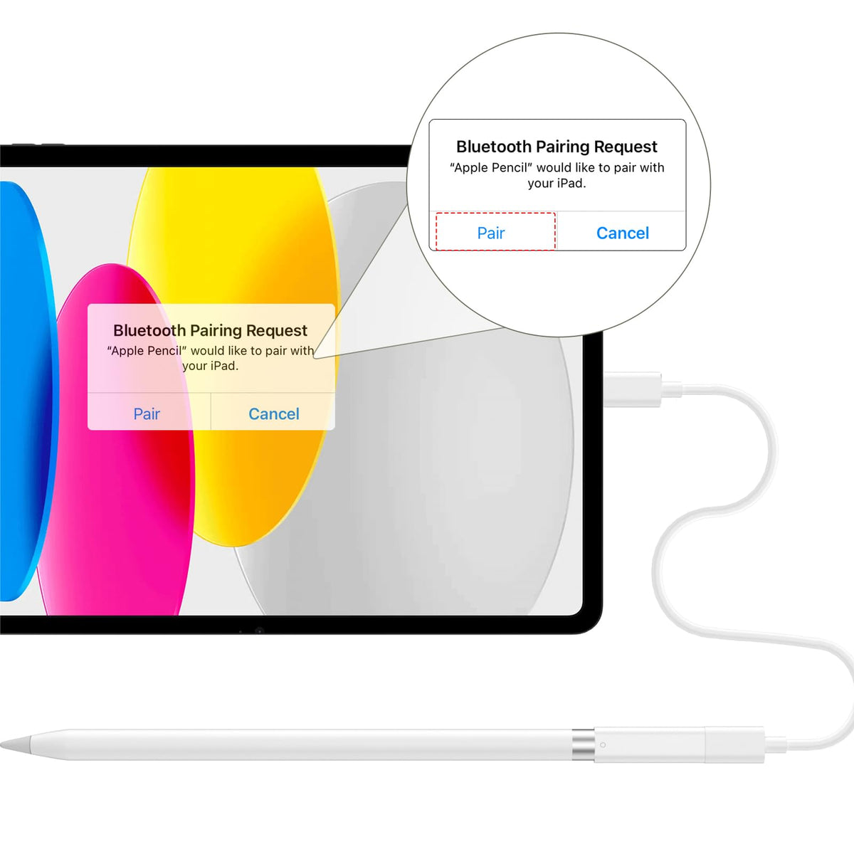 Charging Pairing Adapter for Apple Pencil 1st Gen USB C to Lightning Female Charger Connector for iPad 10th Gen 10.9 A16 2025 Stylus Pen