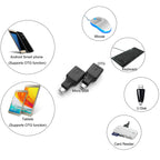 Micro USB to USB 2.0 Adapter Male to Female OTG Converter Compatible with Smartphones Tablets eReaders