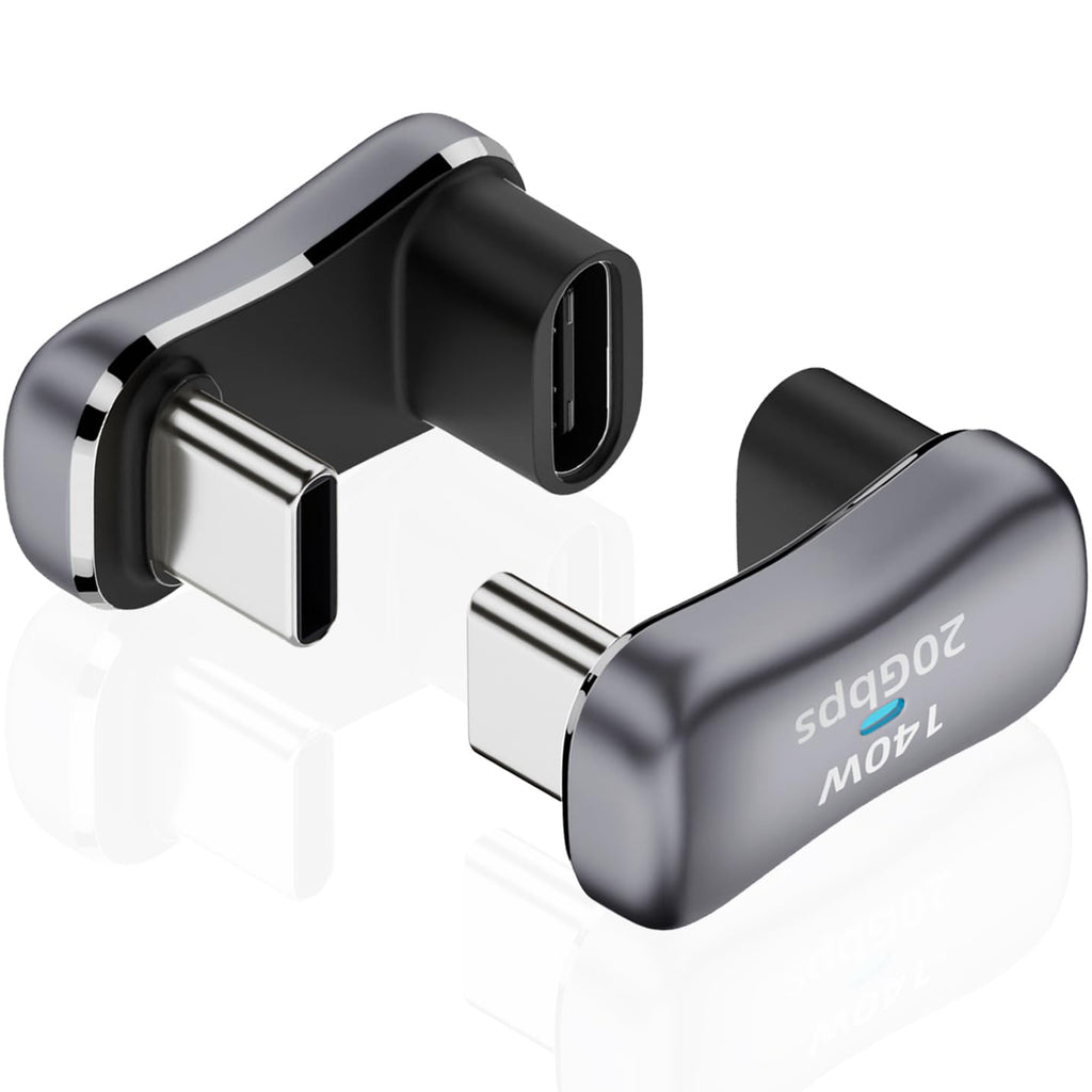 180 Degree U Shape USB C Adapter Type C Male to Female 140W 20Gbps 4K Video Extender for Steam Deck Switch Laptop Tablet Smartphone