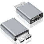 USB C to Micro B Adapter 5Gbps Type C to Micro USB 3.0 Adapter for External Portable Hard Drive SSD HDD Data Transfer and Charging