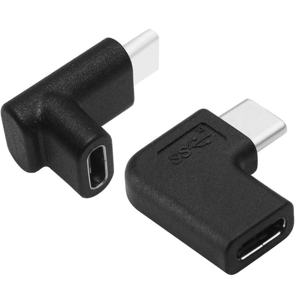 USB C Angle Adapter 90 Degree USB C Type C Male to Female Adapter, Right Left Up Down Angled USB-C USB 3.1 Type-C Extension Laptop, VR, Smartphones & Tablet (Left/Right & Up/Down)