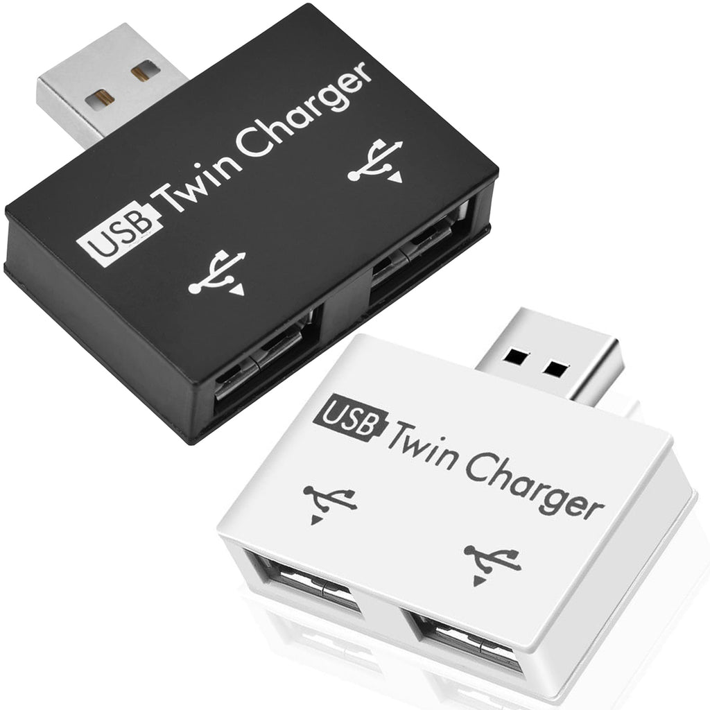 USB Splitter 1 Male to 2 Female Extension Adapter USB 2.0 Hub Dual Port Charging Converter for Devices