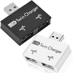 USB Splitter 1 Male to 2 Female Extension Adapter USB 2.0 Hub Dual Port Charging Converter for Devices