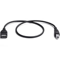 USB 2.0 Type-A Female to Type-B Male Printer Adapter Cable (50cm, Black)