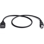 USB 2.0 Type-A Female to Type-B Male Printer Adapter Cable (50cm, Black)