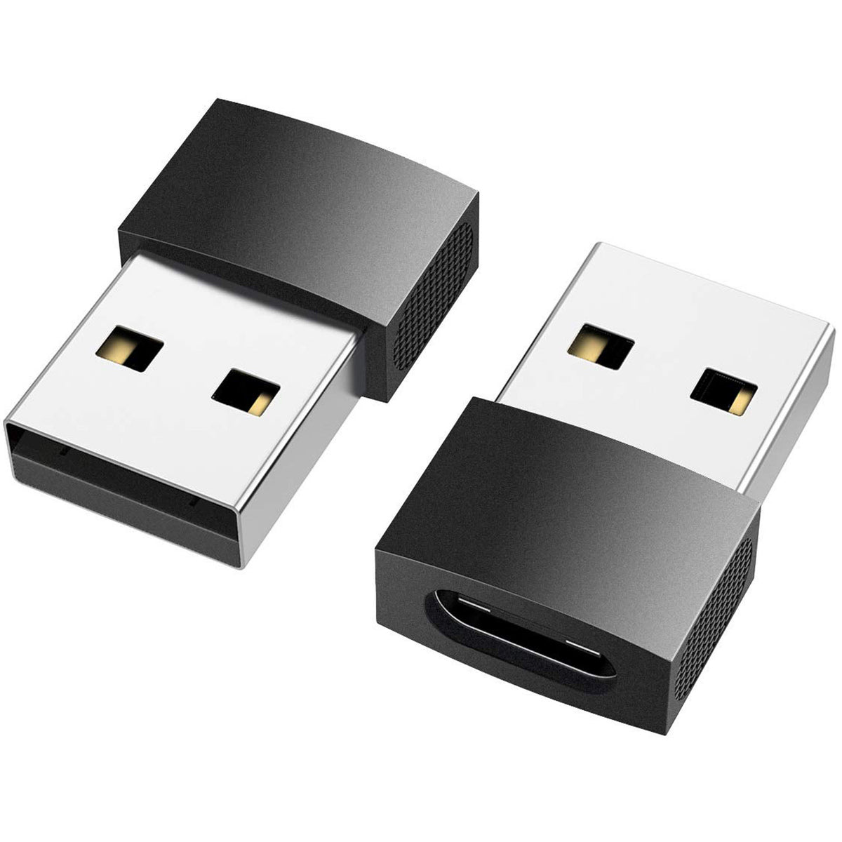 USB to USB C Adapter 3A Fast Charging USB A Male to Type C Female Converter Zinc Alloy OTG Connector for iPhone 16 15 14 iPad Car Charger Wall Charger Power Bank PC Laptop