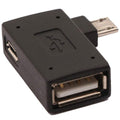 2-in-1 Powered Micro USB OTG Adapter with Right-Angle Connector for Fire TV Stick, NES Classic Mini, Sega Genesis