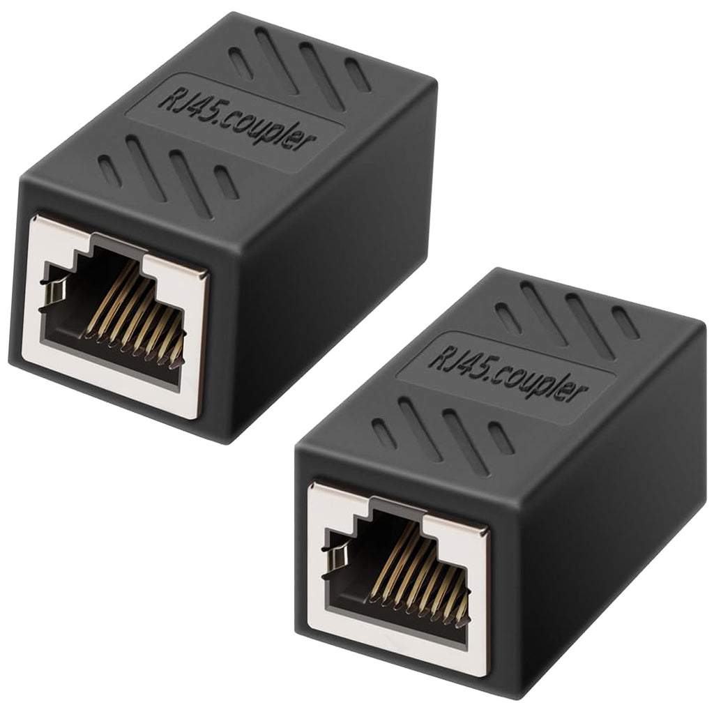 RJ45 Coupler Female to Female Ethernet Cable Extender Cat7 Cat6 Cat5e Cat5 Inline Adapter Gigabit 10Gbps Shielded Network Connector for Router Modem Switch PC