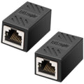 RJ45 Coupler Female to Female Ethernet Cable Extender Cat7 Cat6 Cat5e Cat5 Inline Adapter Gigabit 10Gbps Shielded Network Connector for Router Modem Switch PC