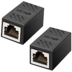 RJ45 Coupler Female to Female Ethernet Cable Extender Cat7 Cat6 Cat5e Cat5 Inline Adapter Gigabit 10Gbps Shielded Network Connector for Router Modem Switch PC