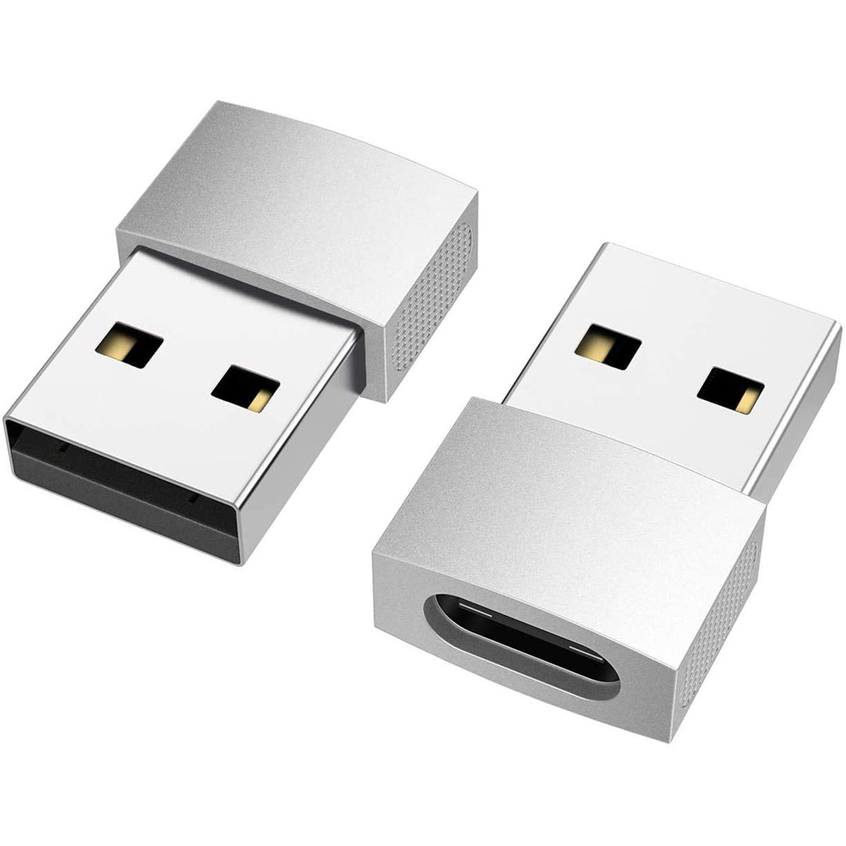 USB to USB C Adapter 3A Fast Charging USB A Male to Type C Female Converter Zinc Alloy OTG Connector for iPhone 16 15 14 iPad Car Charger Wall Charger Power Bank PC Laptop