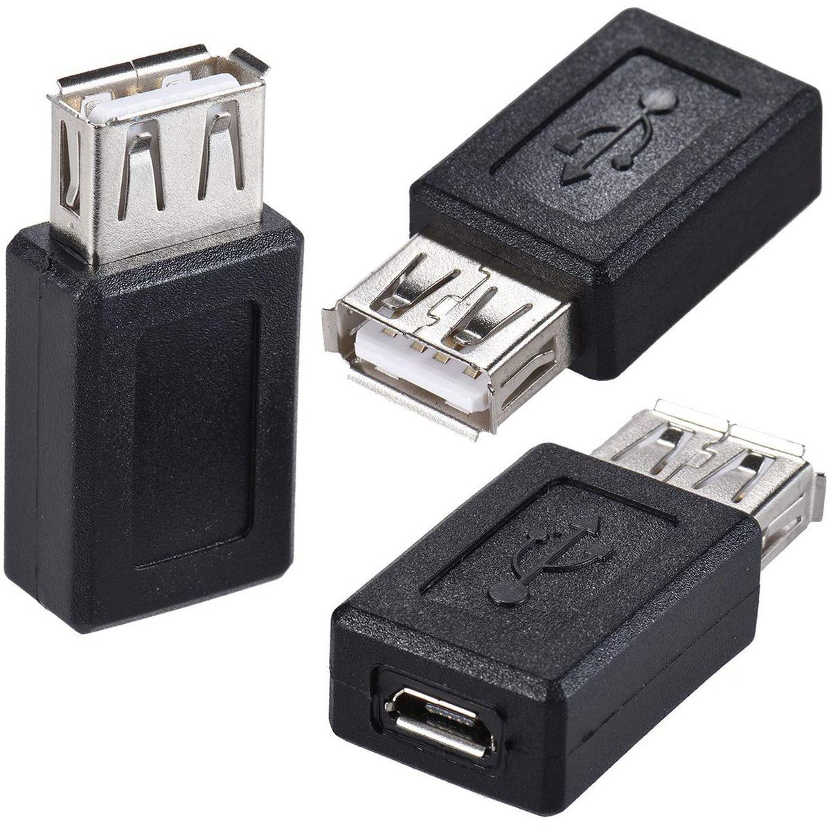 USB 2.0 Type A Female to Micro USB Female Adapter Converter 480Mbps