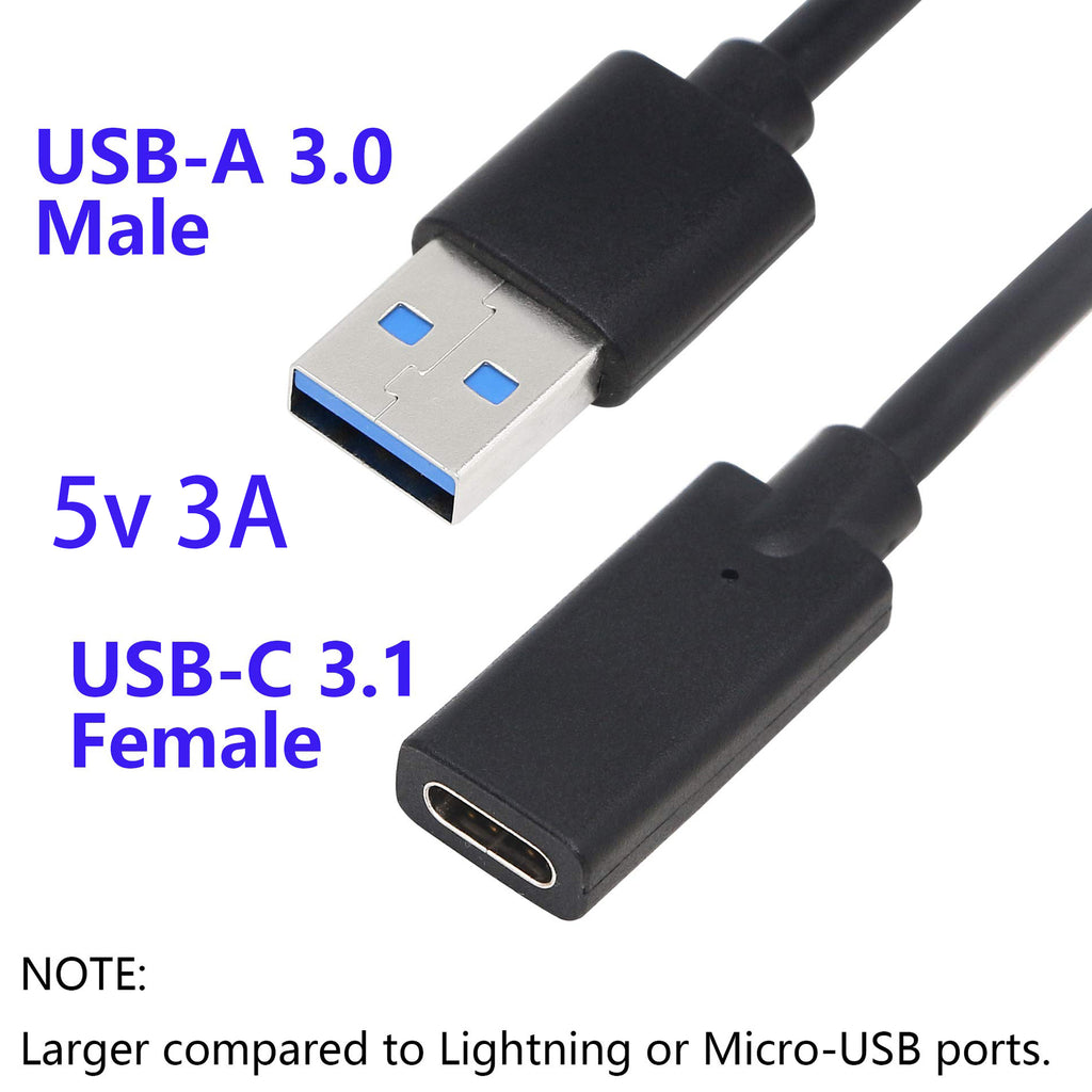 USB 3.0 Type A Male to Type C Female Adapter Cable 5Gbps 5V 3A Fast Charge Data Converter for PC Laptop Keyboard Mouse Flash Drive