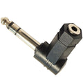 6.35mm to 3.5mm Right Angle Adapter 1/4 Inch TRS Male to 1/8 Inch Female 90 Degree Stereo Audio Converter for Guitar Piano Amplifier Mixer