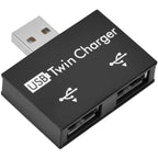 USB Splitter 1 Male to 2 Female Extension Adapter USB 2.0 Hub Dual Port Charging Converter for Devices