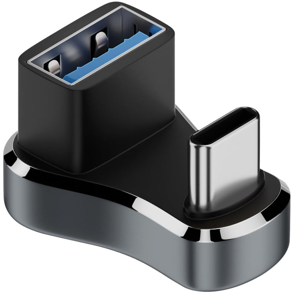 Widened 180 Degree U Shape USB C to USB 3.1 OTG Adapter Type C Male to USB A Female 10Gbps Converter for Steam Deck Switch Laptop Smartphone