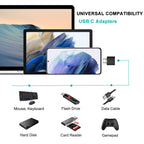 USB C to USB 2.0 Adapter Type C Male to USB A Female OTG Converter Compatible with Laptops Tablets Smartphones