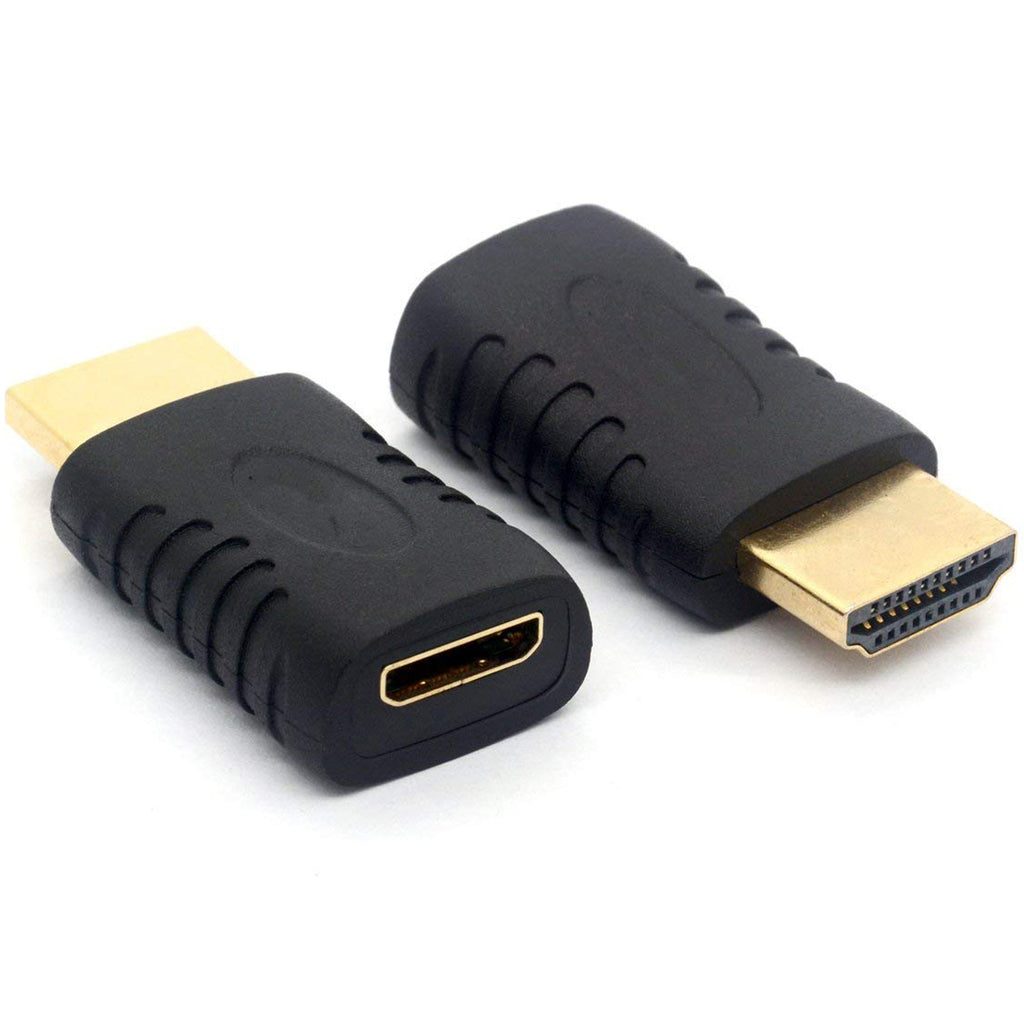 Mini HDMI to HDMI Adapter Male to Female Type C for Camera Camcorder Tablet DSLR TV Monitor Projector Supports 4K ARC Gold-Plated