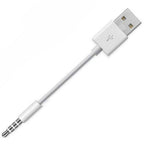 3.5mm to USB Charger & Sync Cable for iPod Shuffle – Compatible with 3rd, 4th, 5th, 6th & 7th Generation, Replacement Data Cord