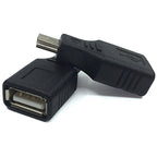 USB 2.0 Type A Female to Mini USB 5 Pin Male Adapter Converter Data Sync Connector