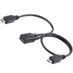 Micro USB Splitter Cable 1 Female to 2 Male Dual Y Cord Simultaneous Charging and Data Sync Extension Wire for Security Camera PS4 Controller Kindle Speaker Dash Cam