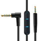 Replacement Audio Cable for Bose QC25 QC35 Headphones – 1.4m TPU Cord, Inline Mic & Volume Control, 3.5mm to 2.5mm