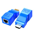 Ethernet RJ45 Extender for HDMI Cat5e Cat6 Cable 1080P 60Hz 30m 98ft Transmitter Receiver TX RX Set No Power Needed for HDTV PC PS4 Projector