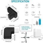 USB C Angle Adapter 90 Degree USB C Type C Male to Female Adapter, Right Left Up Down Angled USB-C USB 3.1 Type-C Extension Laptop, VR, Smartphones & Tablet (Left/Right & Up/Down)