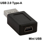 USB 2.0 Type A Male to Mini USB B 5-Pin Female Adapter Converter