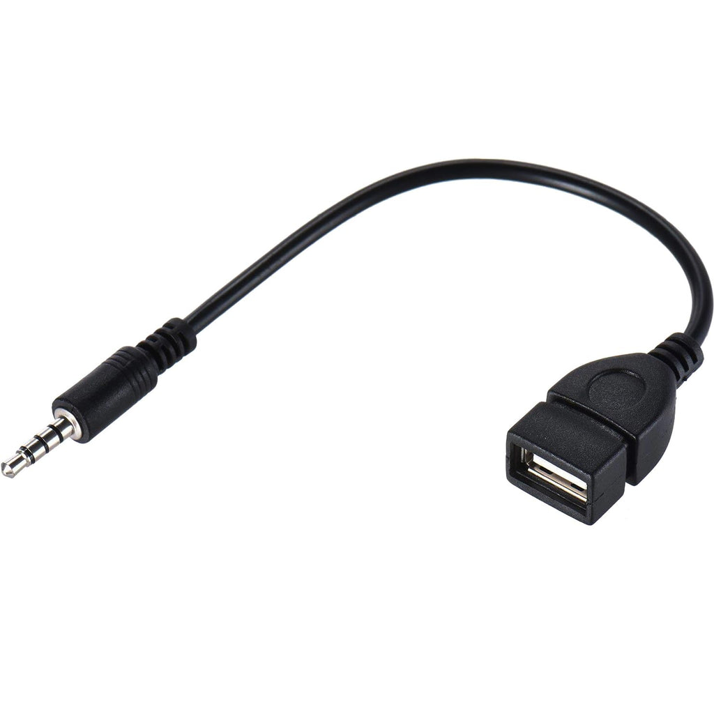 3.5mm AUX to USB Adapter Cable – Play USB Flash Drive Music in Car (Requires AUX Decode Function)