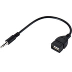 3.5mm AUX to USB Adapter Cable – Play USB Flash Drive Music in Car (Requires AUX Decode Function)