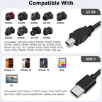 USB C to UC E6 Camera Cable for Nikon DSLR Coolpix D3300 D3200 D5300 D7200 D750 and Sony Panasonic 8 Pin Mini USB to Type C Photo Transfer Cord for iPhone 16 15 iPad